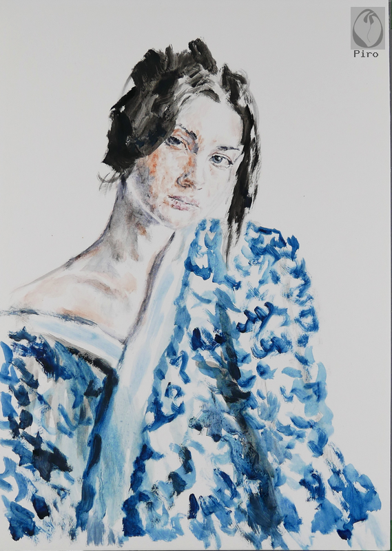 oil on paper - olio su carta di Piro